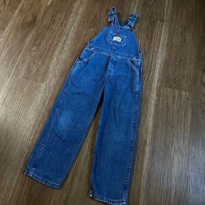 Round House Denim Overalls Kids Size 7 Blue Good Vintage Made in USA Workwear